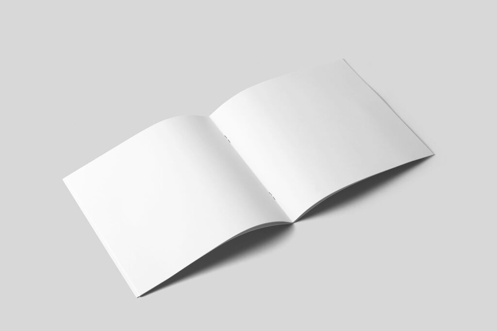 Open Soft Cover Magazine Mockup