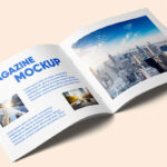 Open Soft Cover Magazine Mockup