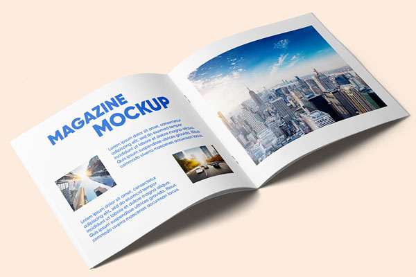 Open Soft Cover Magazine Mockup