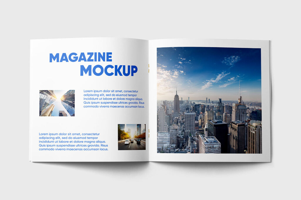 Open Square Magazine Mockup