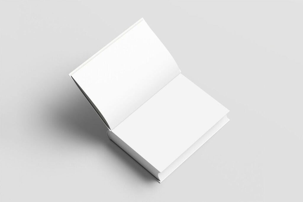 Open Thick Customizable Book Mockup