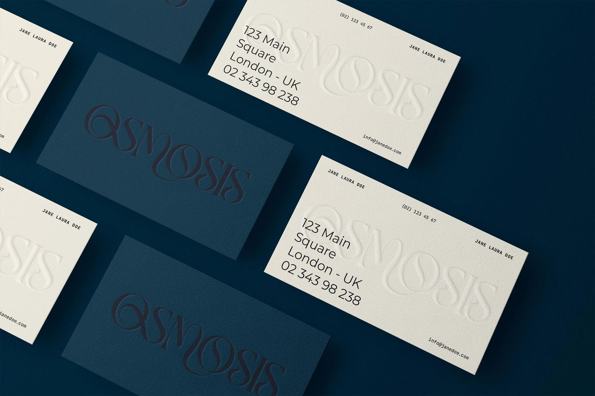 Free Osmosis Business Card Mockup PSD Template
