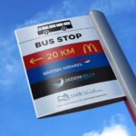 Outdoor Advertising Pylon Pole Sign Mockup