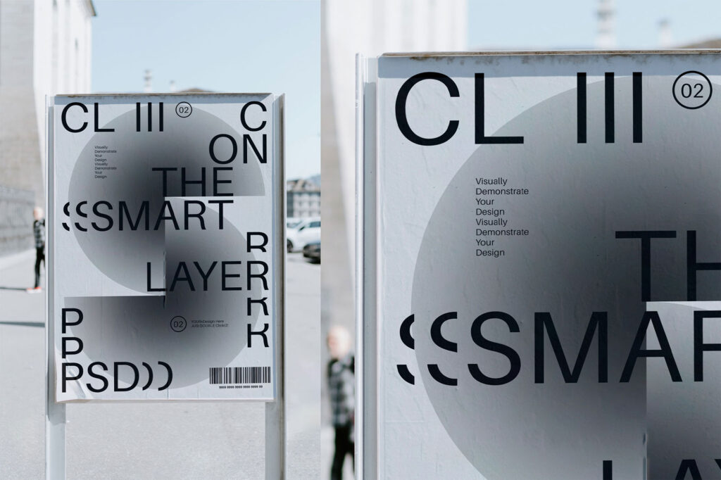 Outdoor Advertising Stand Mockup