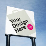 Two Outdoor Square Billboard Mockups