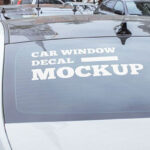 Outdoor Car Window Decal Mockup