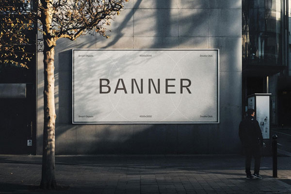 Outdoor City Banner Mockup