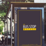 Outdoor Glassy Bus Stop Banner Mockup