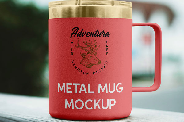 Outdoor Metal Mug Mockup