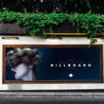 Outdoor Roadside Advertisement Billboard on a Brick Wall Mockup
