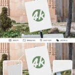 Outdoor Sign Mockup with Pillar