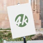 Outdoor Sign Mockup with Pillar