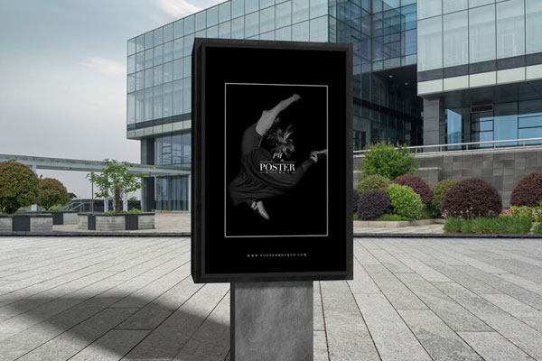 Outdoor Theatre Billboard Poster Mockup with Artistic Features