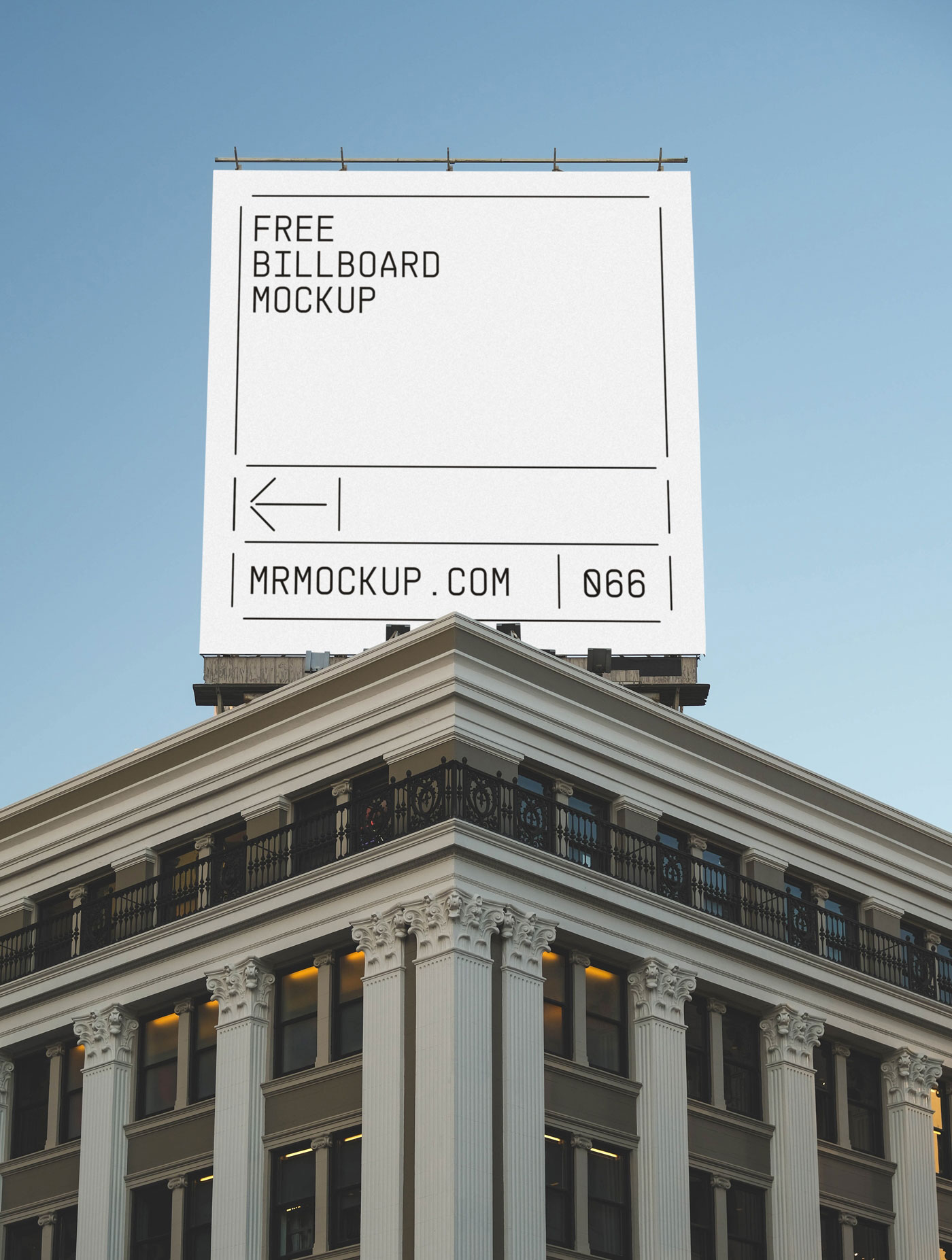 Outdoor Vertical Banner Mockup on Modern Building FREE PSD
