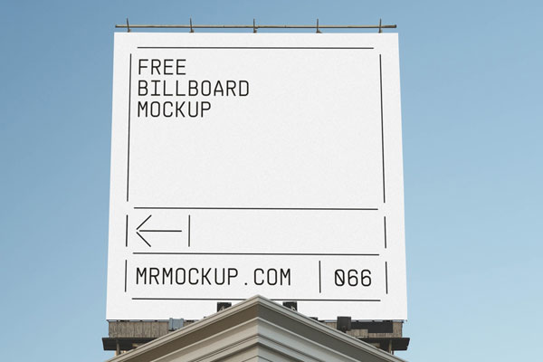 Outdoor Vertical Banner Mockup on Modern Building