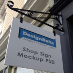 Outdoor Wall-mounted Signage Mockup