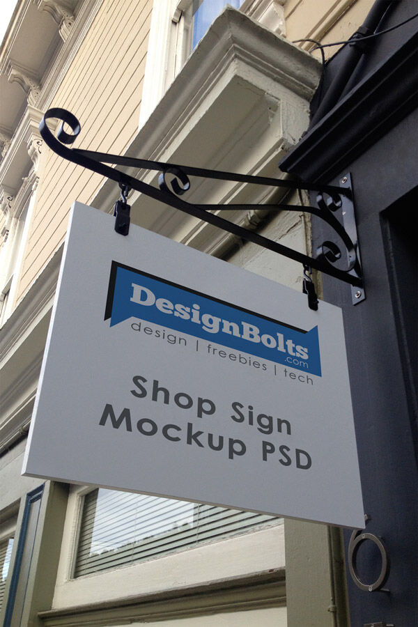 Outdoor Wall-mounted Signage Mockup