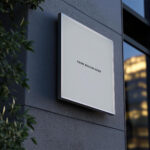 Outdoor Wall Signboard Mockup