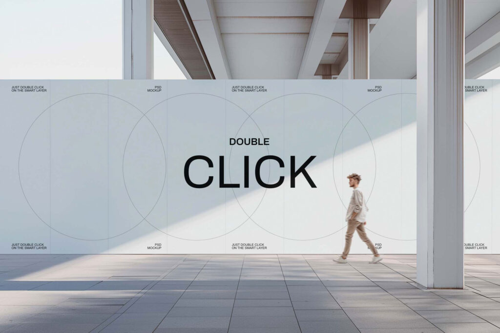 Outdoor Wallscape Advertising Billboard Mockup