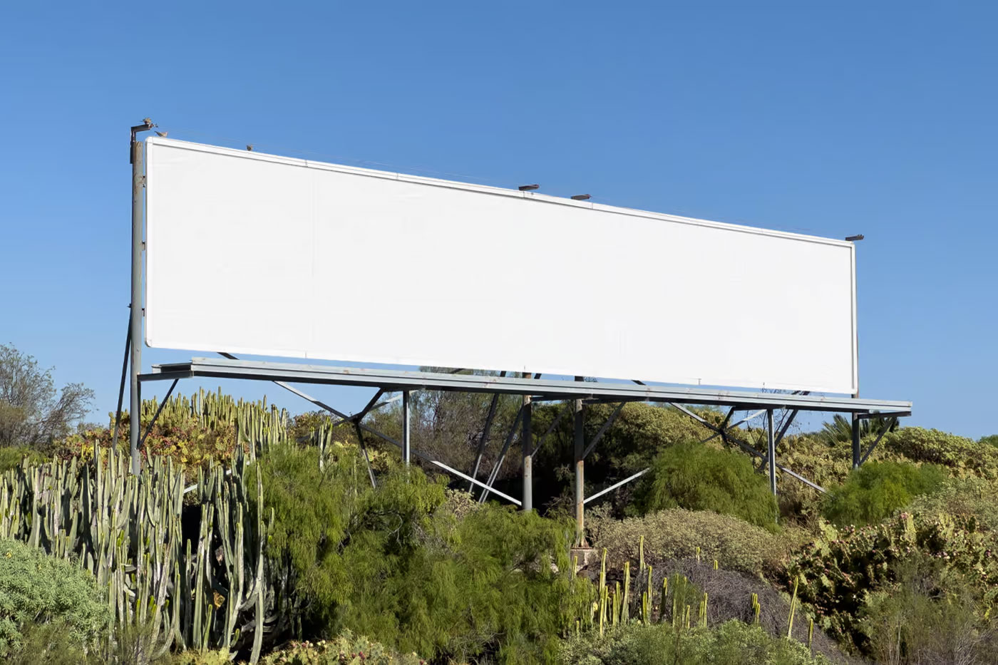 Free Outdoor Wide Billboard Mockup PSD Template