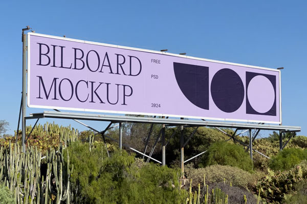 Outdoor Wide Billboard Mockup