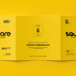 Outer and Inner Pages of Open Gate Fold Brochure Three Mockups