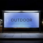 Outskirts Bus Stop Billboard Mockup