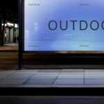 Outskirts Bus Stop Billboard Mockup