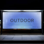 Outskirts Bus Stop Billboard Mockup