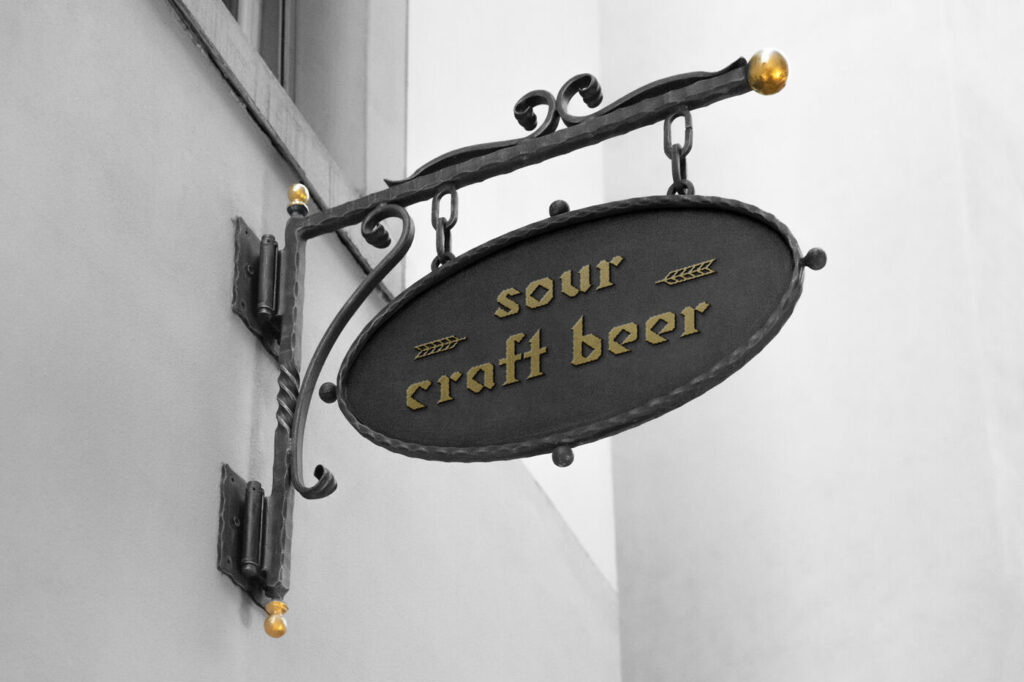 Oval Metal Hanging Pub Sign Mockup