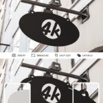 Oval-Shaped Hanging Signboard Mockup