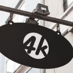 Oval-Shaped Hanging Signboard Mockup