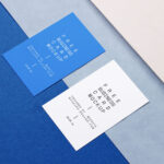 Overhead Business Card Pair Mockup