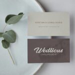 Overhead View Classic Business Card Mockup