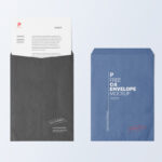Overhead View of Back and Front C4 Envelopes Mockup