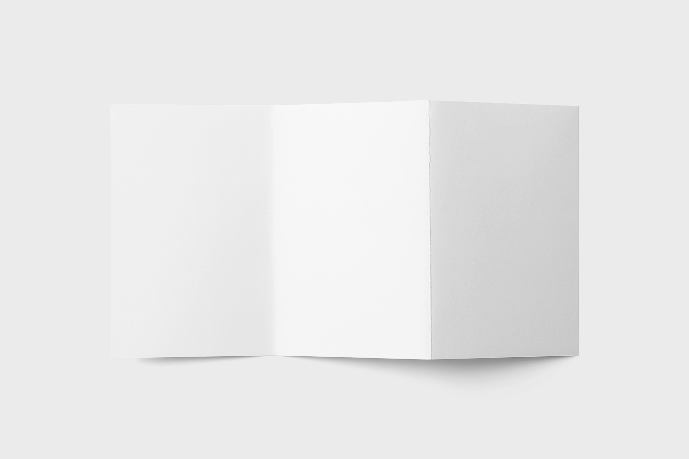 Overhead View of Opened Trifold Brochure Mockup FREE PSD