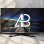 Overlaid Shadow 4K TV Placed on Floor Mockup