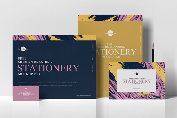 Pack of Modern Branding Stationery Mockup