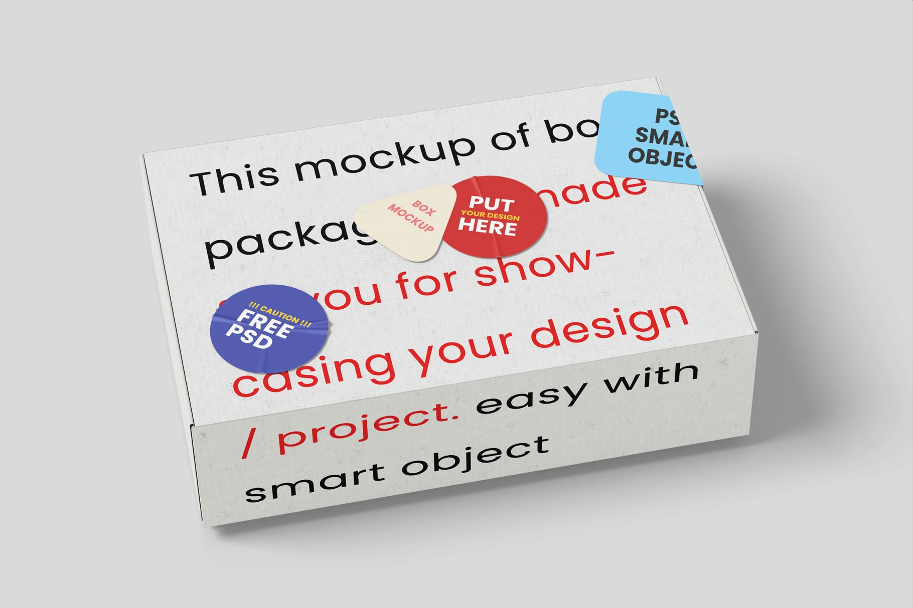 Free Packaging Box Mockup PSD Template