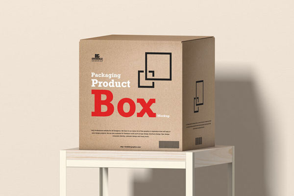 Packaging Box Mockup on Table
