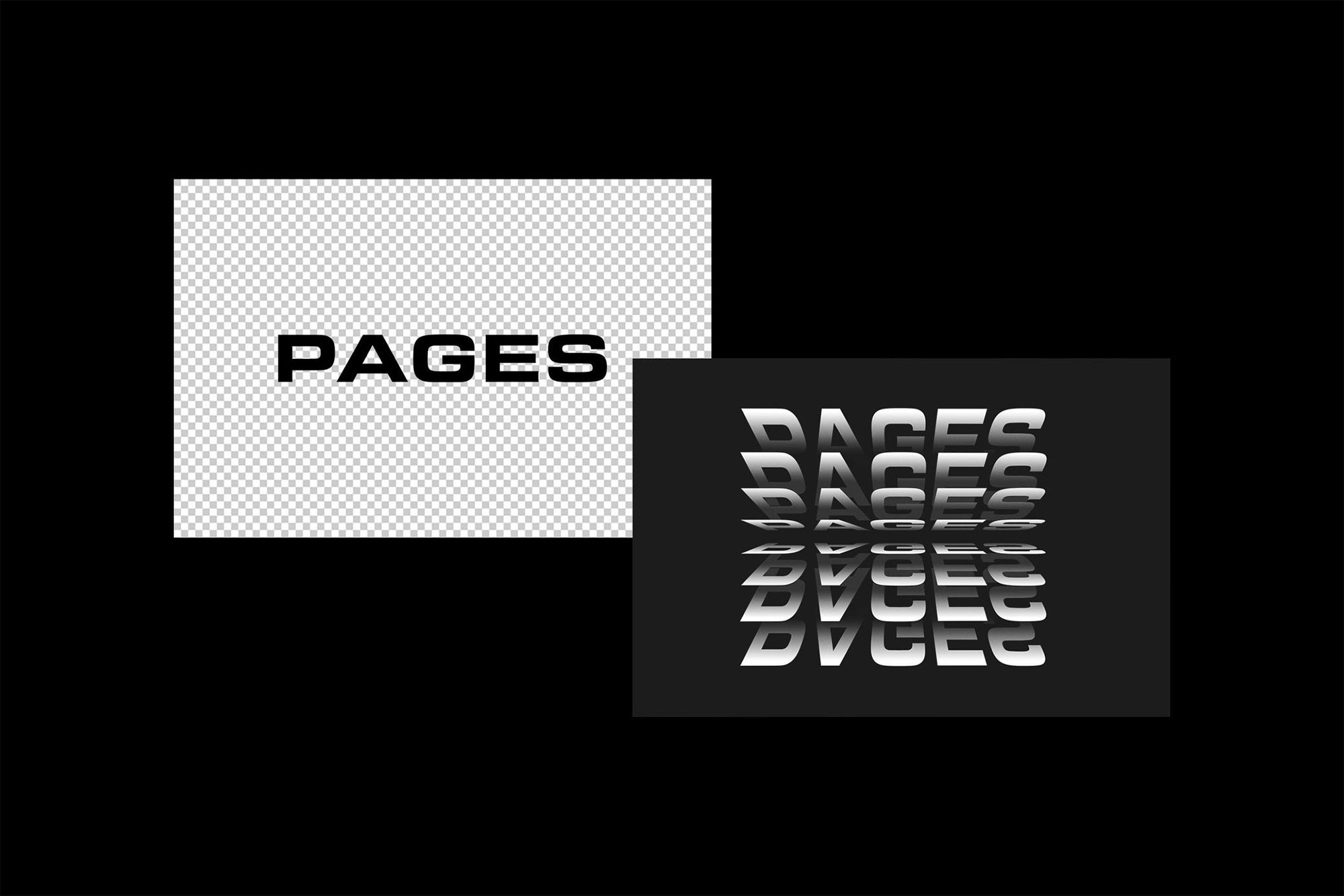 Free Page Flipped Text Effect PSD Template