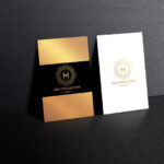 Pair of Standing Display Business Card Mockup