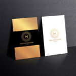 Pair of Standing Display Business Card Mockup