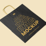 Paper Bag in Perspective Mockup