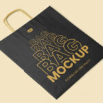 Paper Bag in Perspective Mockup