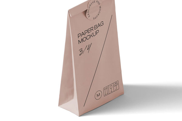 Paper Bag Mockup Perspective View
