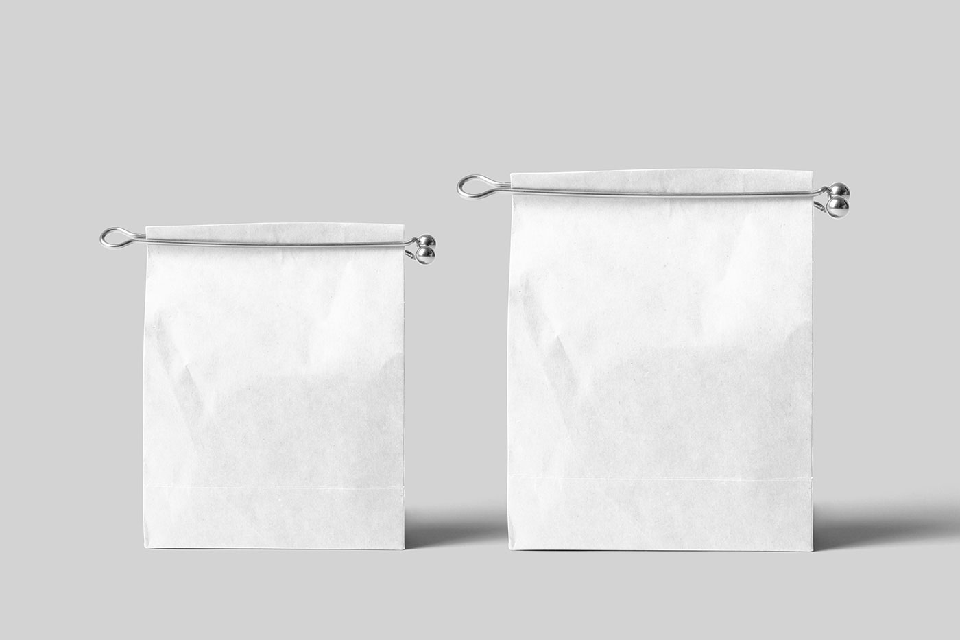 Free Paper Bag with Clip Mockups PSD Template