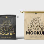 Paper Bag with Clip Mockups