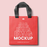 Paper Bag with Wide Handle Mockup
