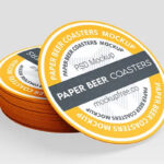 Paper Beer Coasters Mockup